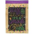 Recinto 30 x 44 in. Beads Bling Mardi Gras Burlap Everyday Garden Flag - Large RE3458040